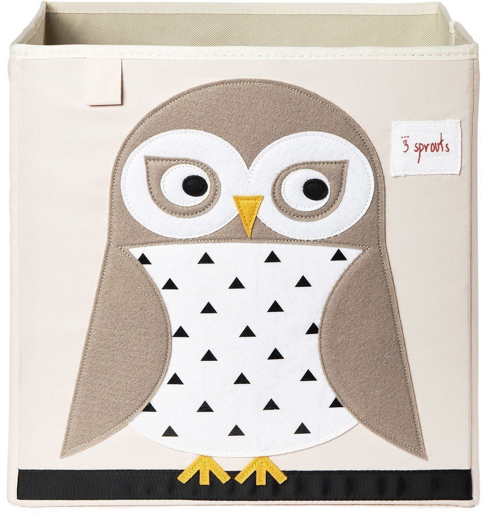 3 Sprouts Storage Box - Owl White