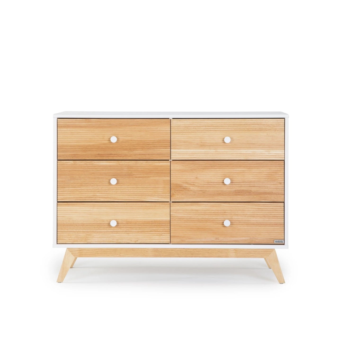 dadada Merry 6-Drawer Dresser - White / Natural