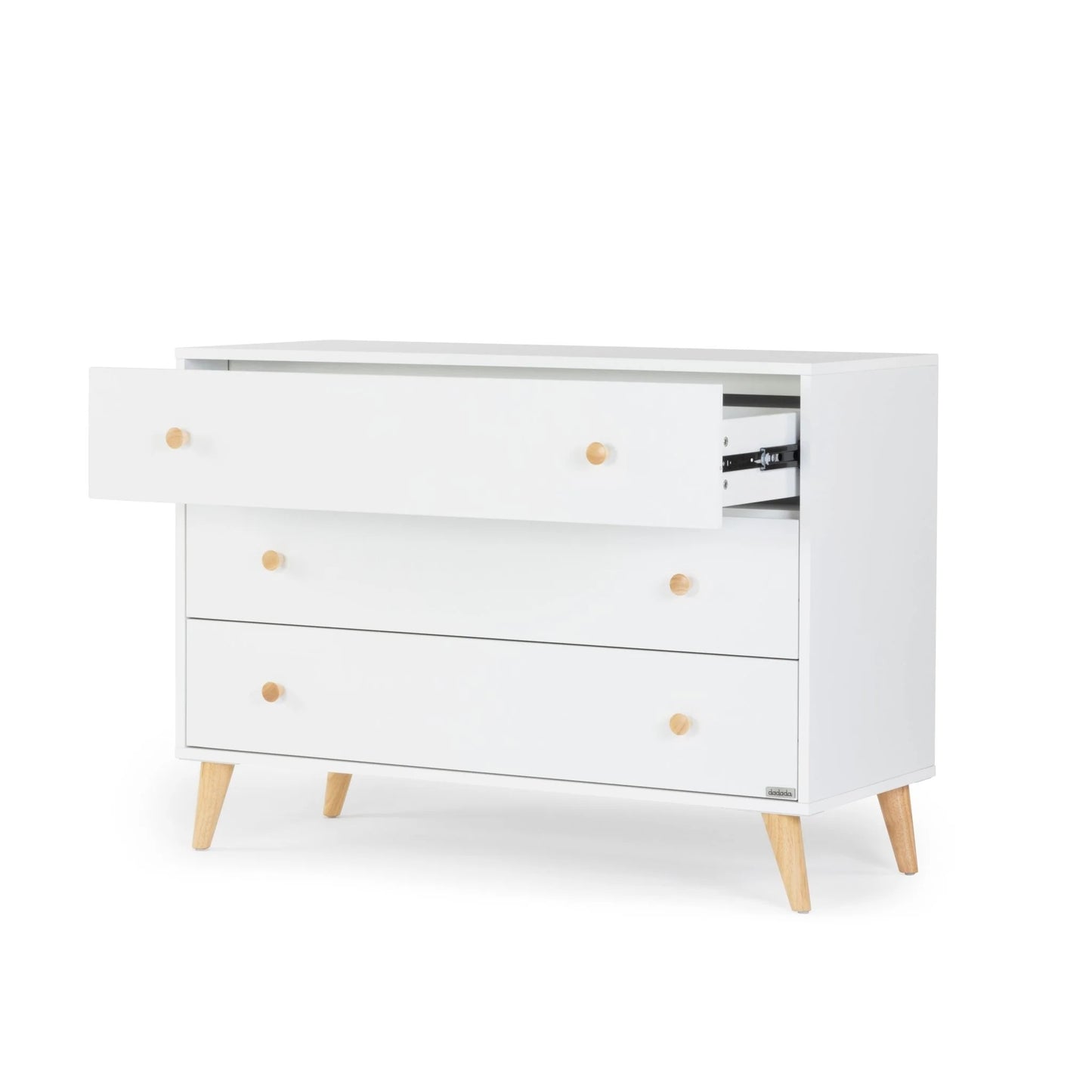 dadada Austin 3-Drawer Dresser - White / Natural