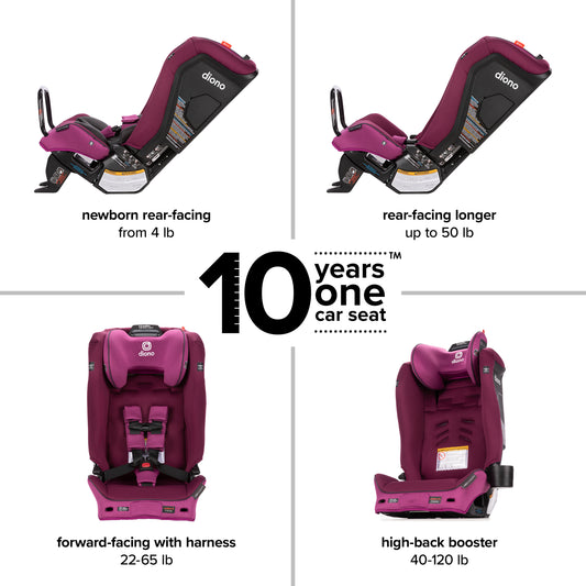 Diono Radian 3RXT SafePlus All-in-One Convertible Car Seat - Purple Plum