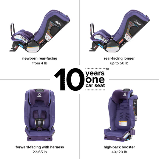 Diono Radian 3RXT SafePlus All-in-One Convertible Car Seat - Purple Wildberry