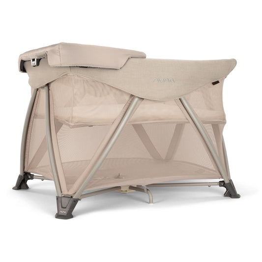 Nuna SENA Aire Playard with Zip-Off Bassinet + Changer (One Box) - Biscotti