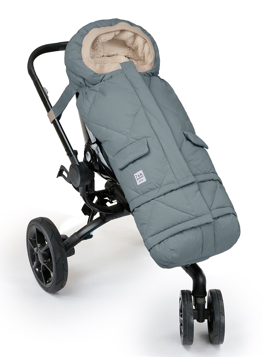 7 A.M. Enfant Blanket 212 Evolution Footmuff - Mirage Blue Quilted