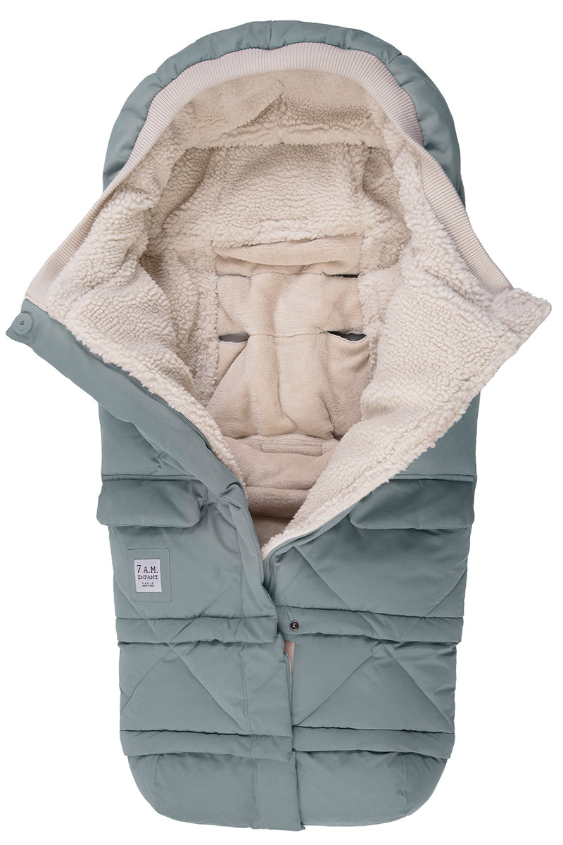 7 A.M. Enfant Blanket 212 Evolution Footmuff - Mirage Blue Quilted