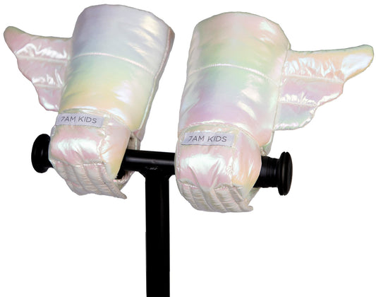 7 A.M. Enfant KIDS Warmmuffs - Wings - Iridescent (2T-4T)