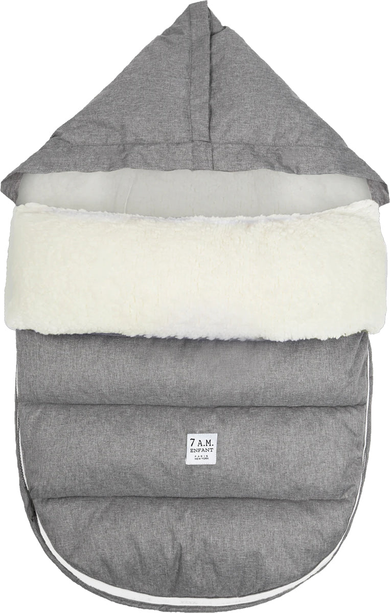 7 A.M. Enfant LambPOD Footmuff, Small/Medium (0-18M) - Heather Grey