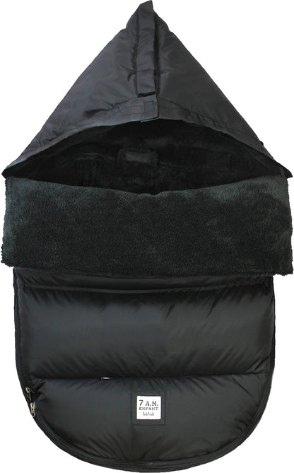 7 A.M. Enfant POD Footmuff, Small/Medium (0-18M) - Black Plush