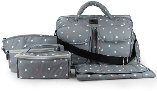 7 A.M. Enfant Voyage Bag, Small - Grey Dots