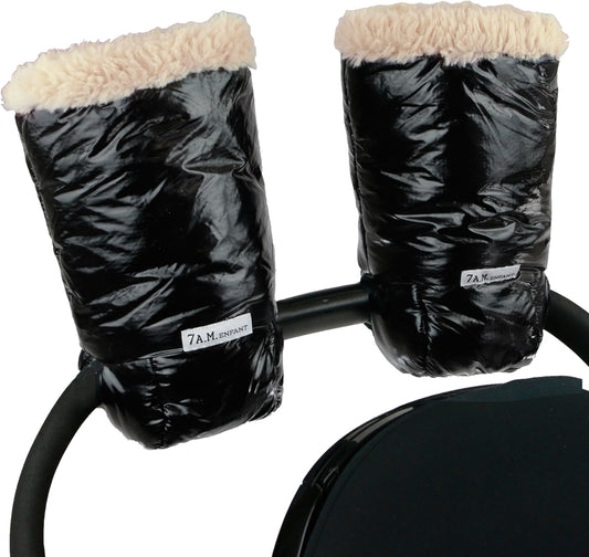 7 A.M. Enfant Warmmuffs - Black Polar