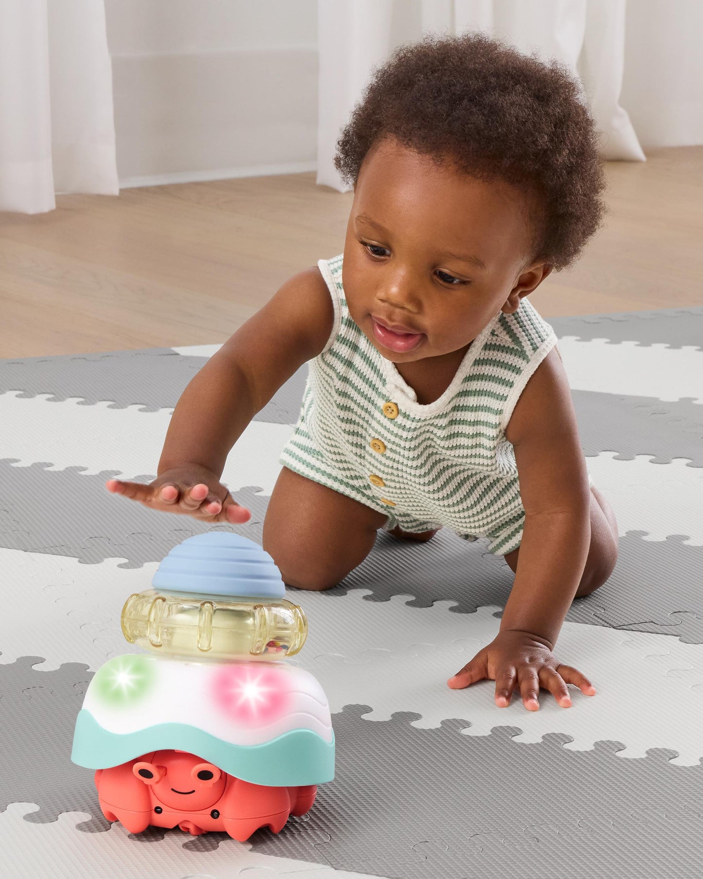 Skip Hop Baby Stack & Crawl 4-in-1 Crab Baby Crawl Toy