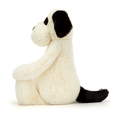 Jellycat Bashful Black and Cream Puppy, 21"