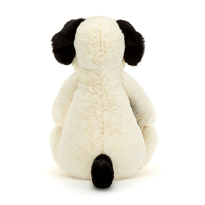 Jellycat Bashful Black and Cream Puppy, 21"