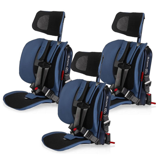 WAYB Pico Forward Facing Travel Car Seat - Midnight (3 Pack)