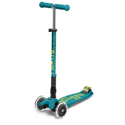 Micro Kickboard Micro Maxi Foldable LED Scooter - Petrol Green