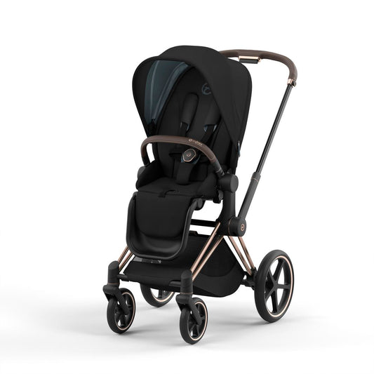 Cybex Priam 4 Stroller Bundle - Rose Gold / Brown / Deep Black