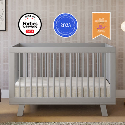 Babyletto Hudson 3-in-1 Convertible Crib with Toddler Bed Conversion Kit - Grey