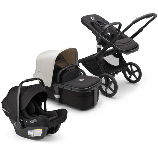 Bugaboo Fox 5 + Turtle Air Shield Travel System Bundle - Black / Midnight Black / Misty White / Black