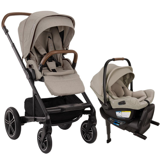 Nuna MIXX Next with Magnetic Buckle + PIPA Aire RX Travel System Bundle (One Box) - Hazelwood