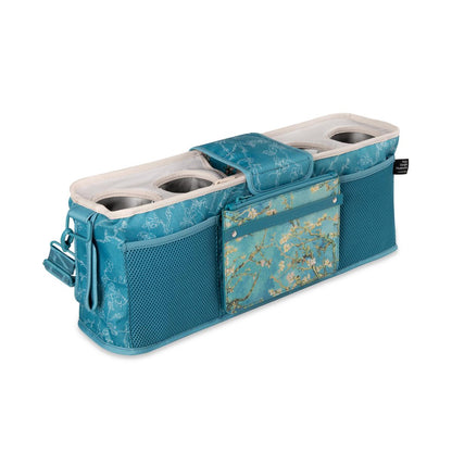 WonderFold Large Parent Console With 4 Insulated Cup Holders - Van Gogh Almond Blossoms