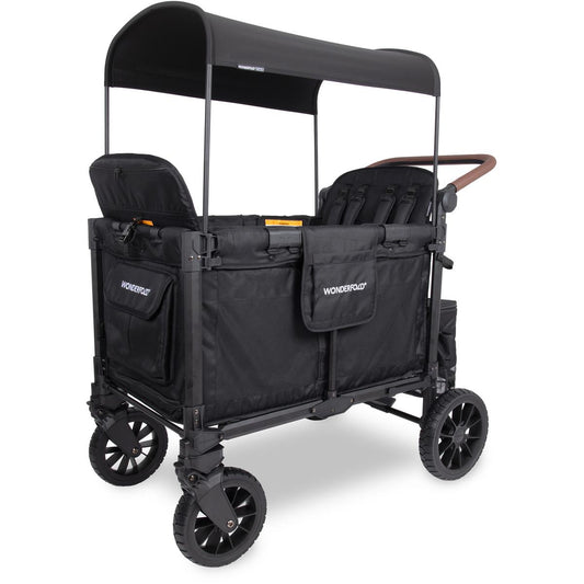 WonderFold W4 Luxe Pro (4 Seater) Stroller Wagon - Jet Black