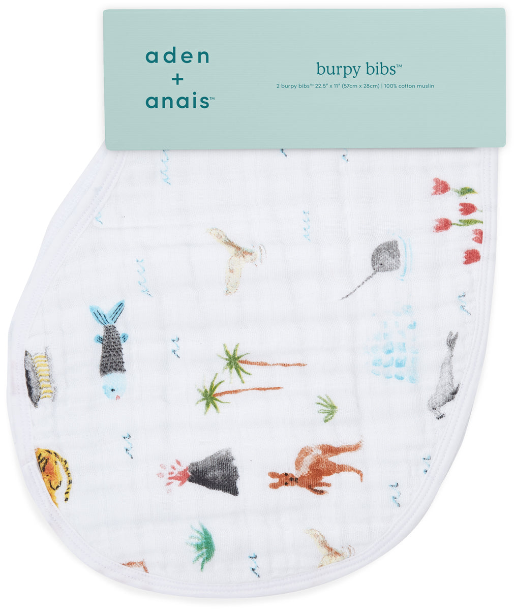 Aden + Anais Classic Burpy Bibs, 2 Pack - Around the World