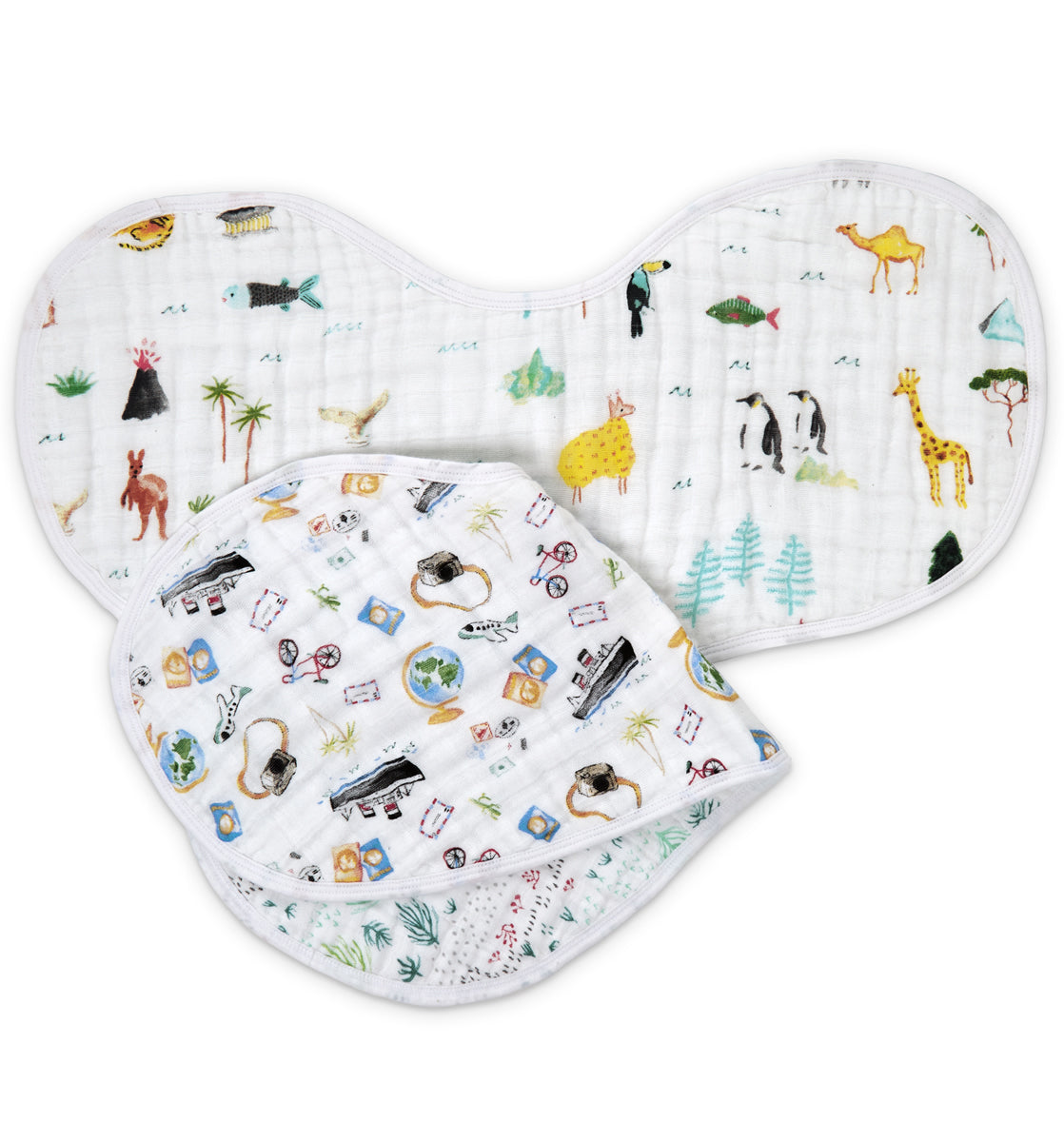 Aden + Anais Classic Burpy Bibs, 2 Pack - Around the World