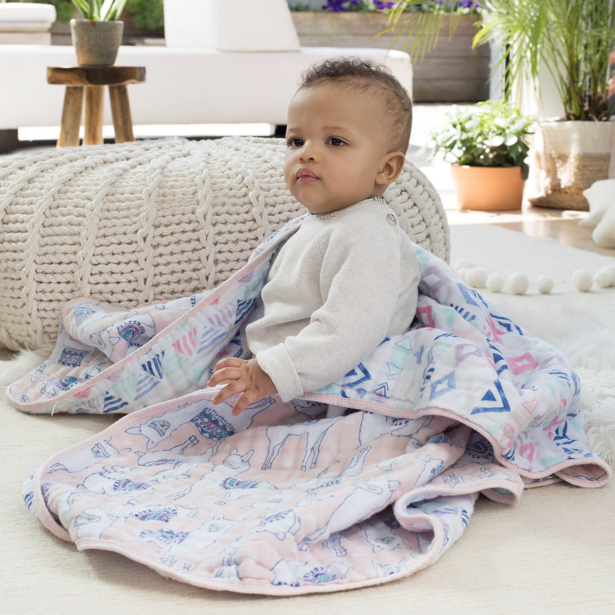 Aden + Anais Classic Dream Blanket, Trail Blooms - Pretty Llama