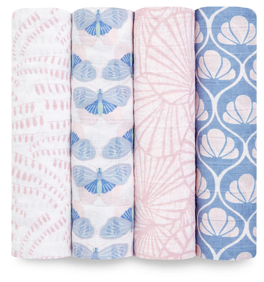 Aden + Anais Classic Swaddle Wraps, 4 Pack - Deco