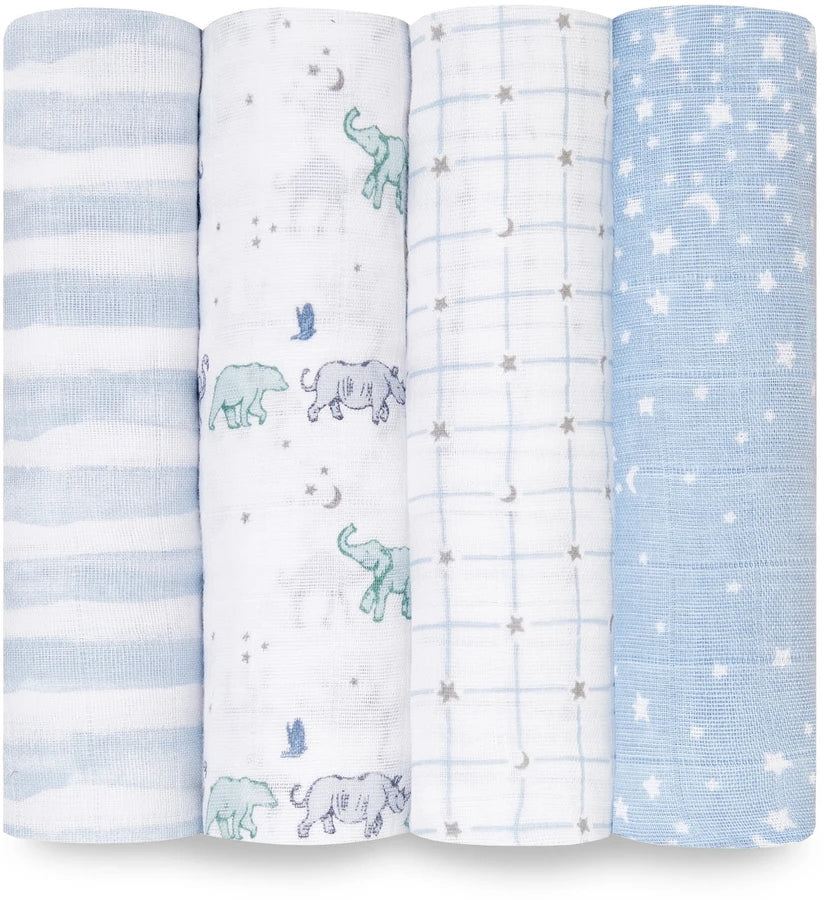 Aden + Anais Classic Swaddle Wraps, 4 Pack - Rising Star