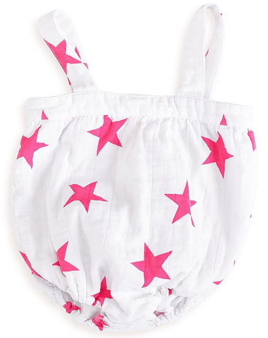 Aden + Anais Romper - Shocking Pink Star (6-9 Months)