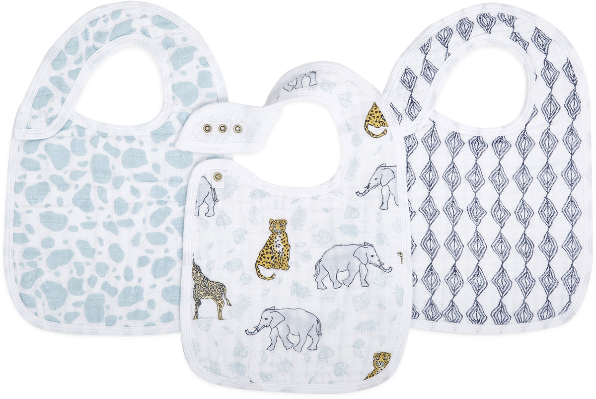 Aden + Anais Snap Bibs, 3 Pack - Jungle