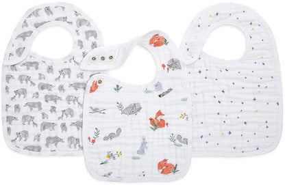 Aden + Anais Snap Bibs, 3 Pack - Naturally