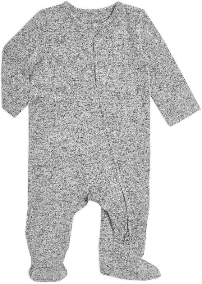 Aden + Anais Snuggle Knit Footie - Heather Grey (0-3 Months)