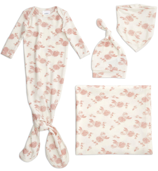 Aden + Anais Snuggle Knit Newborn Gift Set - Rosettes