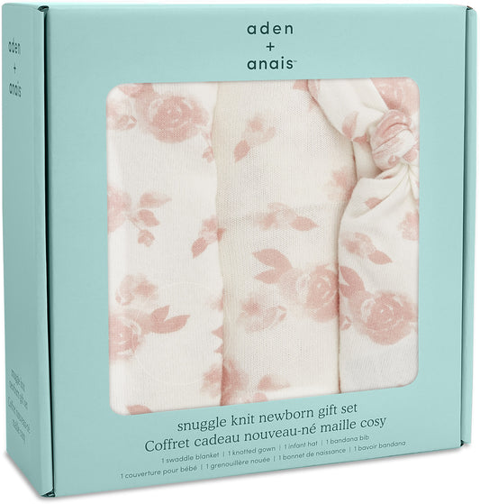 Aden + Anais Snuggle Knit Newborn Gift Set - Rosettes