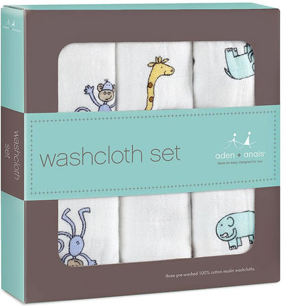 Aden + Anais Washcloth Set, 3-Pack - Jungle Jam