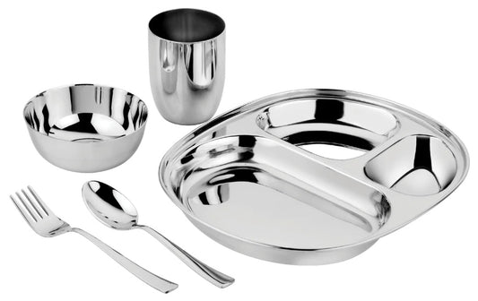 Ahimsa Stainless Steel Mindful Mealtime Set - Classic