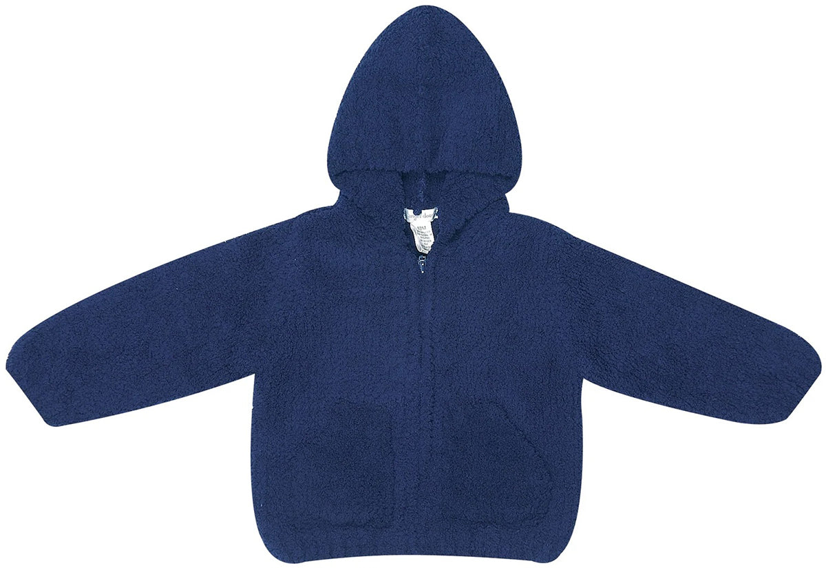 Angel Dear Chenille Hoodie, 0-6 Months - Navy