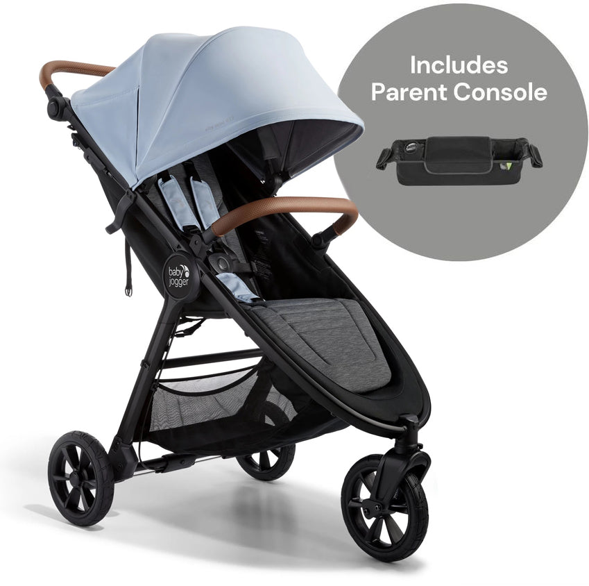 Baby Jogger City Mini GT2 Eco Single Stroller-Parent Console Bundle - Slate Fog