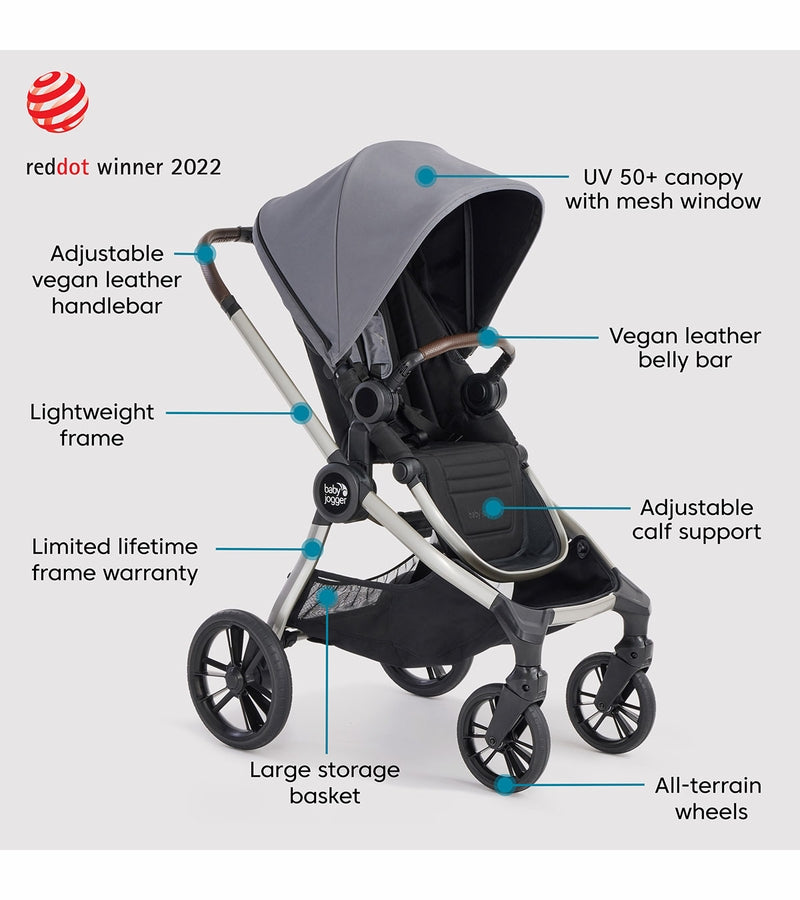 Baby Jogger City Sights + City GO 2 Travel System Bundle - Dark Slate / Slate