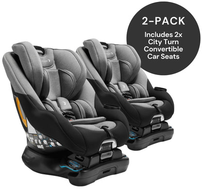 Baby Jogger City Turn Rotating Convertible Car Seat (2 Pack) - Onyx Black