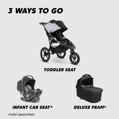 Baby Jogger Summit X3 Single Jogging Stroller - Black / Gray