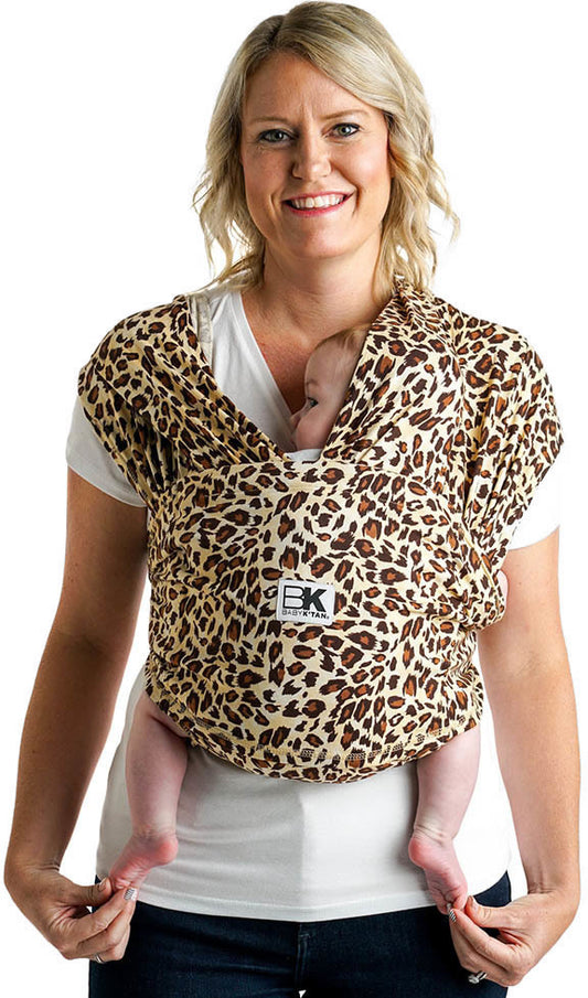 Baby K'tan Baby Carrier in Leopard Love Brown - Extra Small