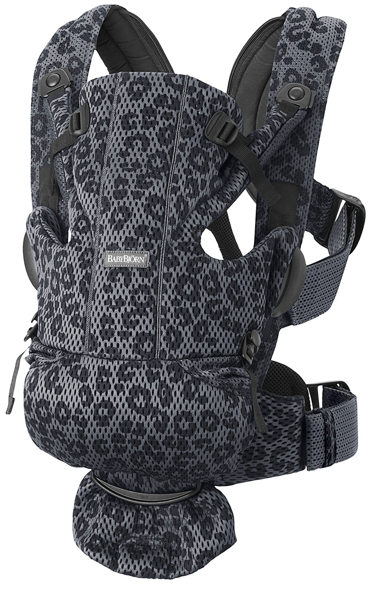 BabyBjörn Baby Carrier Free 3D Mesh, Anthracite Leopard