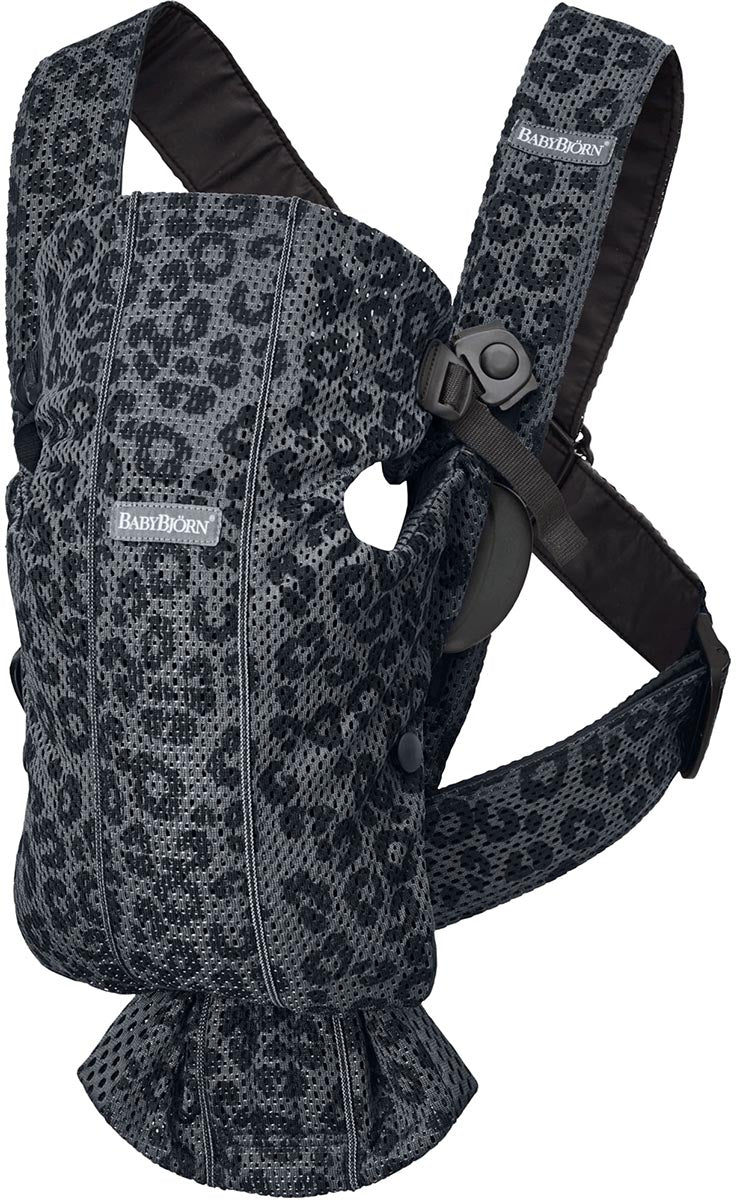 BabyBjorn Baby Carrier Mini, 3D Mesh - Anthracite Leopard