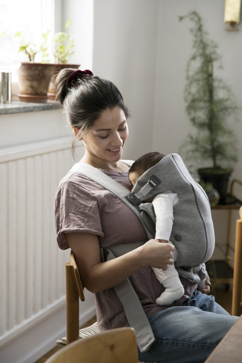 BabyBjörn Baby Carrier Mini 3D Jersey, Light Gray