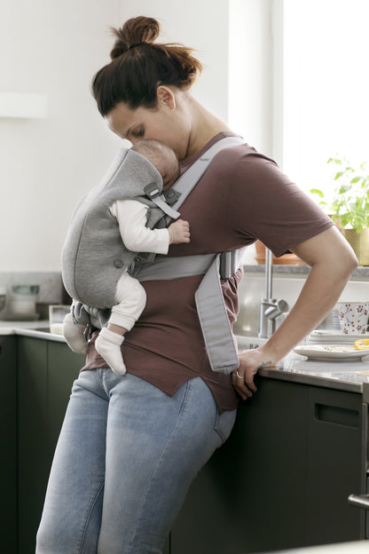 BabyBjörn Baby Carrier Mini 3D Jersey, Light Gray