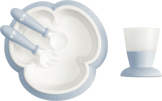 BabyBjorn Baby Feeding Set, Powder Blue