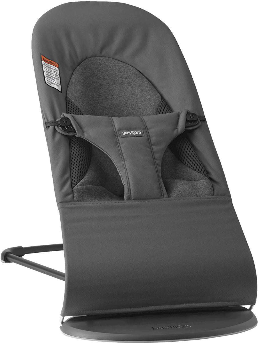 BabyBjorn Bouncer Balance Soft, Dark Gray Frame, Tri-Fabric Dark Gray