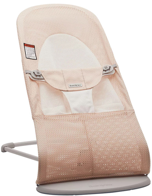 BabyBjörn Bouncer Balance Soft, Light Gray Frame Mesh Pearly Pink/Grey